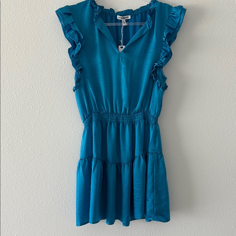 Steve Madden prairie dreams flutter sleeve mini Silky Feel dress